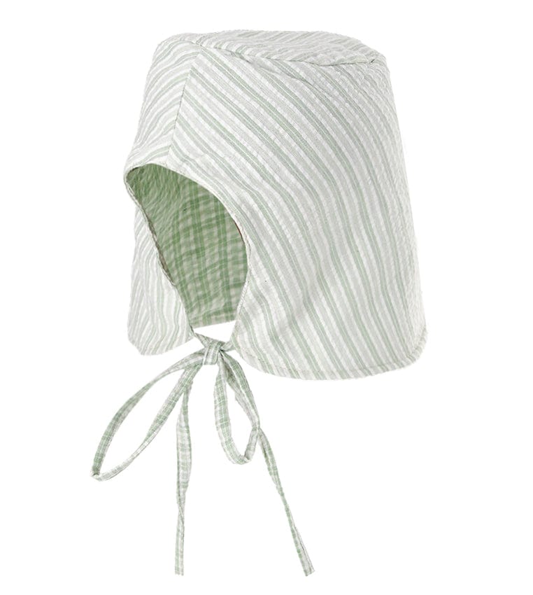 Plaid Strapback  Bucket Hat - Beige