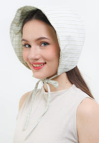 Plaid Strapback  Bucket Hat - Beige