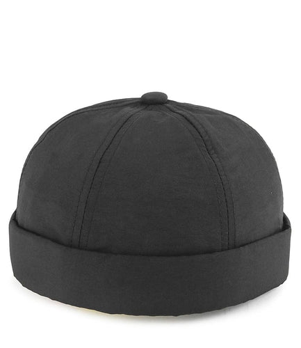 Poly Brimless Baseball Cap - Black