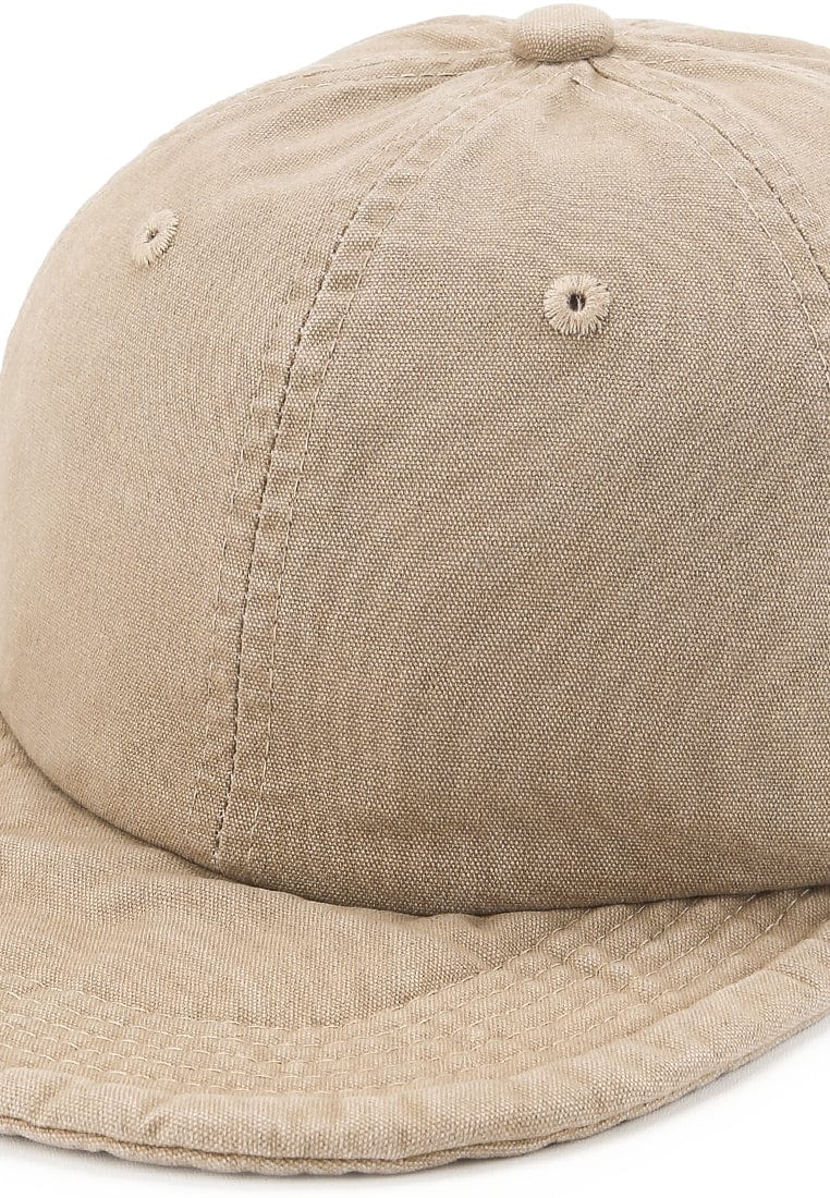 Stitched Brim Baseball Cap - Cream