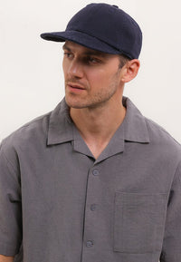 Stitched Brim Baseball Cap - Navy