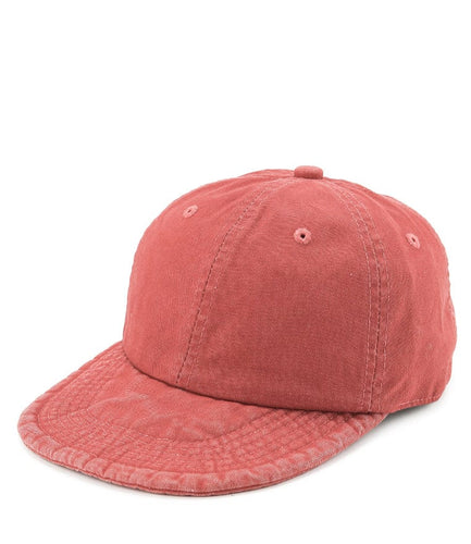 Stitched Brim Baseball Cap - Red