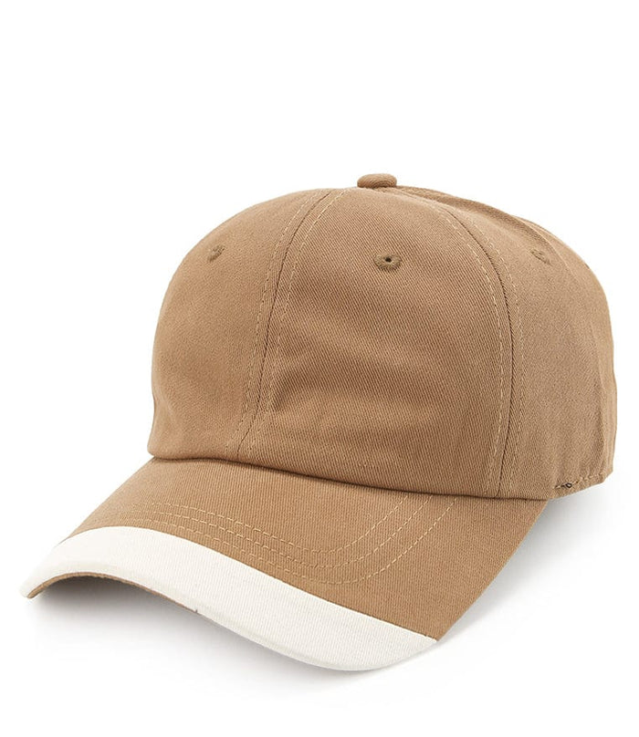 Listed Brim Baseball Cap - Brown