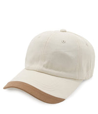 Listed Brim Baseball Cap - White