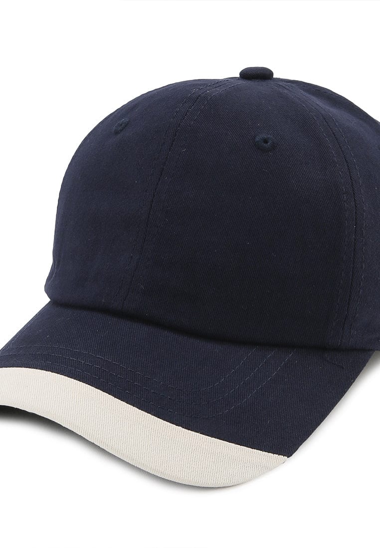 Listed Brim Baseball Cap - Navy