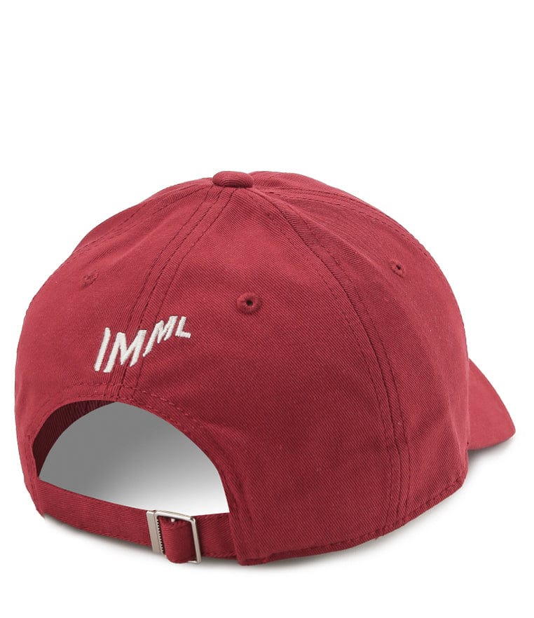 Listed Brim Baseball Cap - Red