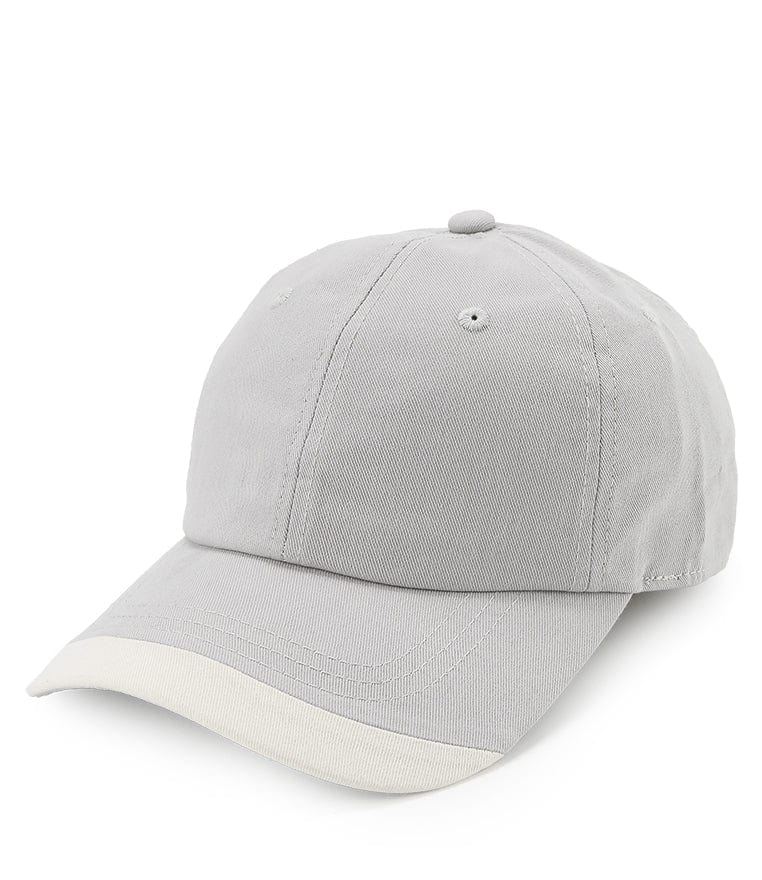 Listed Brim Baseball Cap - Grey