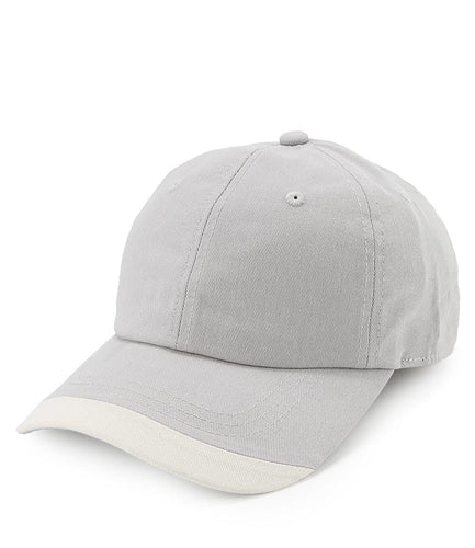 Listed Brim Baseball Cap - Grey