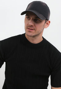 Stitches Baseball Cap - Black