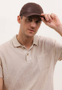 Stitches Baseball Cap - Dark Brown