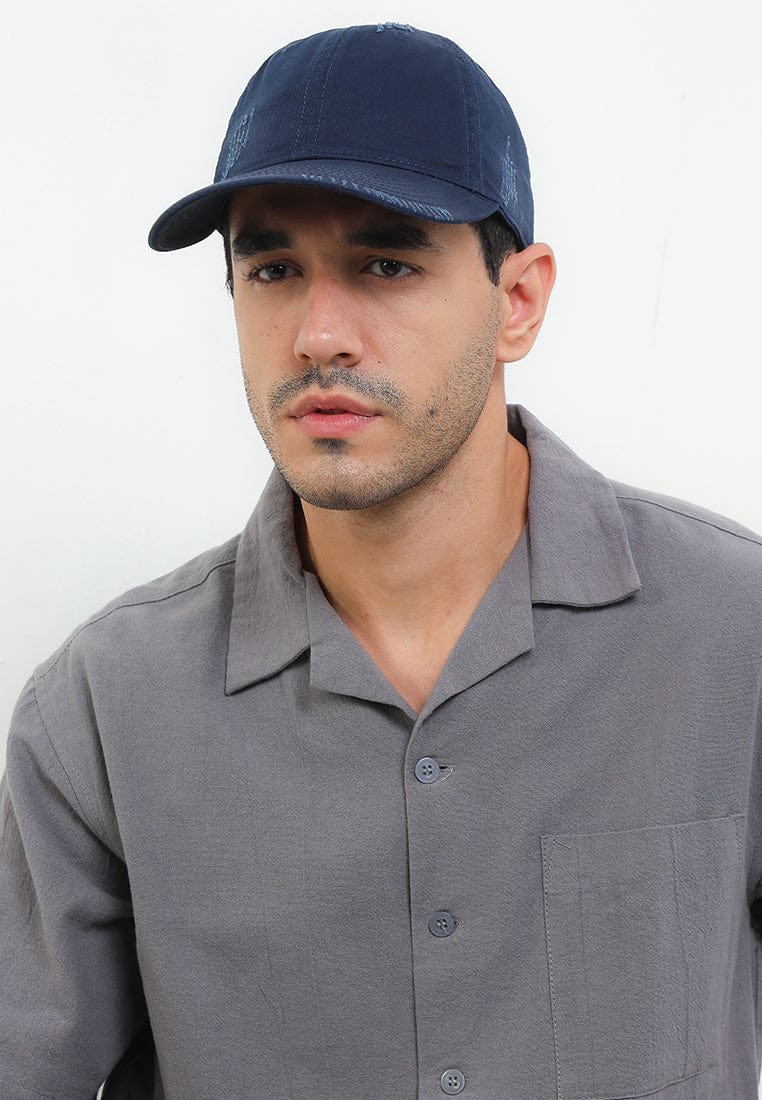 Stitches Baseball Cap - Dark Denim