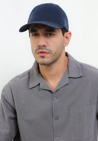 Stitches Baseball Cap - Dark Denim
