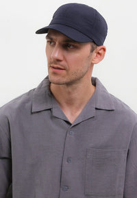 Short Brim Baseball Cap - Navy