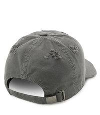 Vintage Ripped Baseball Cap - Grey