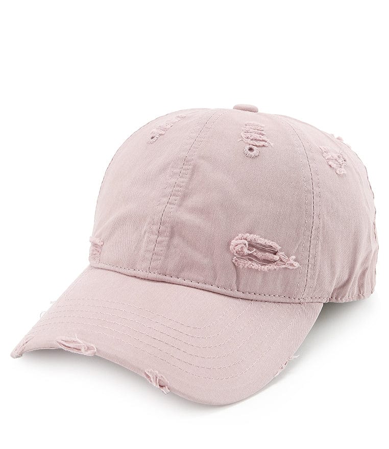 Vintage Ripped Baseball Cap - Pink