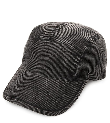 Corduroy Baseball Cap - Black