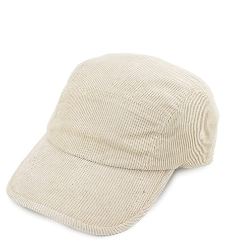 Corduroy Baseball Cap - Cream