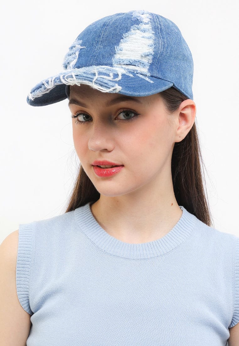 Rugged Denim Baseball Cap - Dark Denim