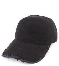 Frayed Baseball Cap - Black