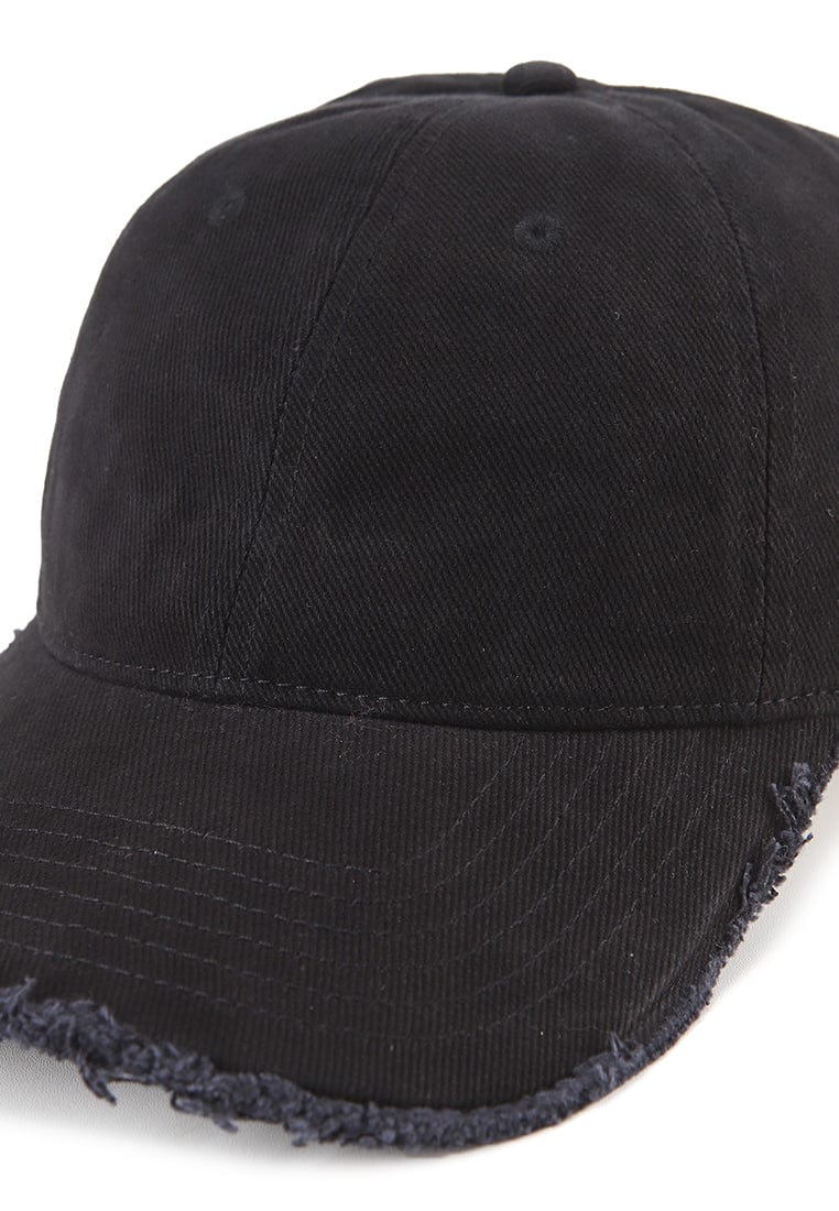Frayed Baseball Cap - Black