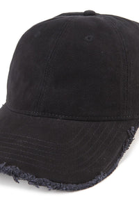 Frayed Baseball Cap - Black