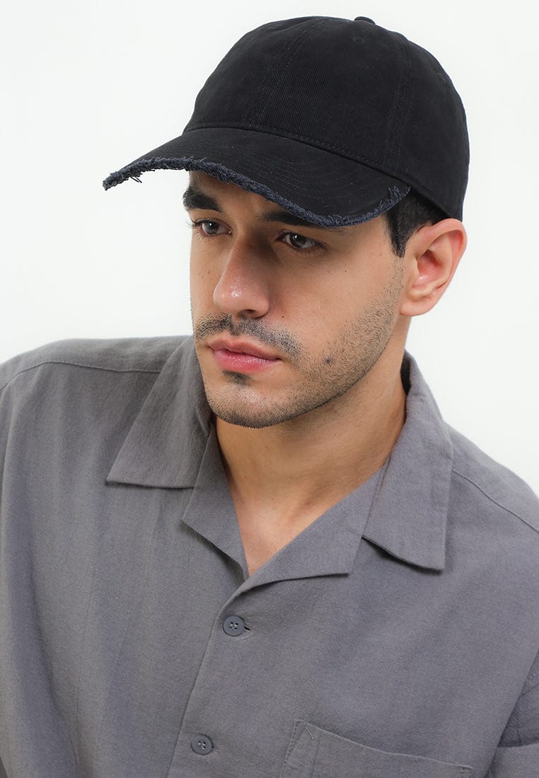 Frayed Baseball Cap - Black