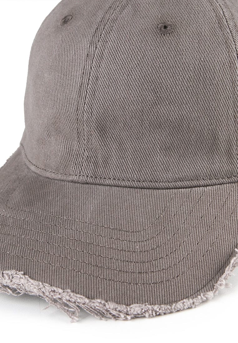 Frayed Baseball Cap - Grey