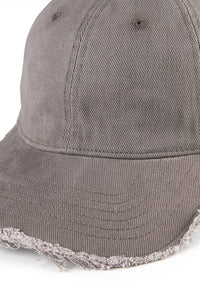 Frayed Baseball Cap - Grey