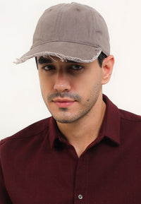 Frayed Baseball Cap - Grey
