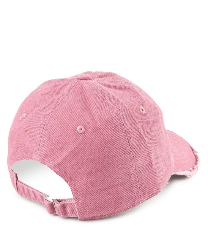 Frayed Baseball Cap - Pink