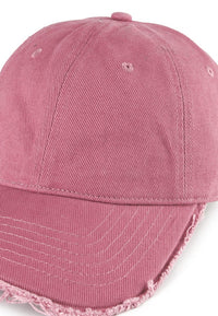 Frayed Baseball Cap - Pink