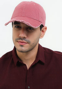 Frayed Baseball Cap - Pink