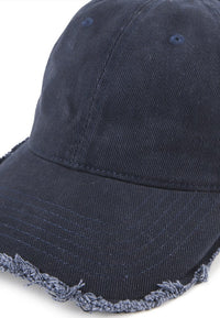 Frayed Baseball Cap - Navy