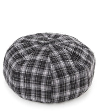 Plaid Beret - Black Grey