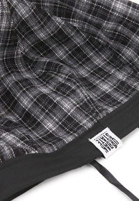 Plaid Beret - Black Grey