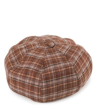 Plaid Beret - Brown Beige
