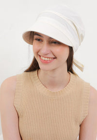 Short Brim Sun Hat - Cream