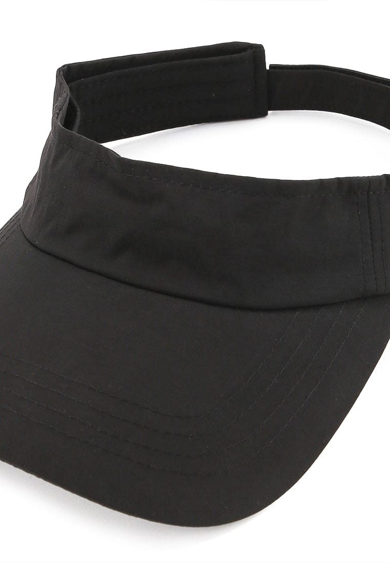 Poly Sun Visor Hat - Black