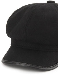 Canvas Newsboy Cap - Black