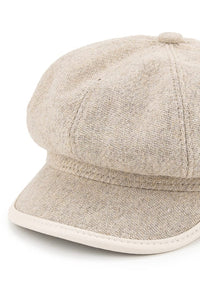 Canvas Newsboy Cap - Cream