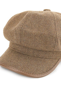 Canvas Newsboy Cap - Beige