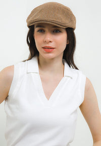 Herringbone Painter Hat - Brown