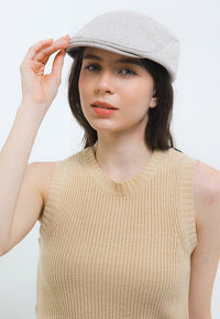 Herringbone Painter Hat - White