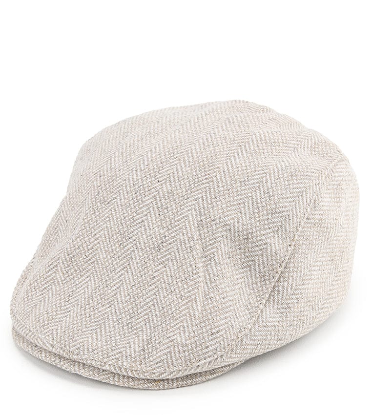 Herringbone Painter Hat - White