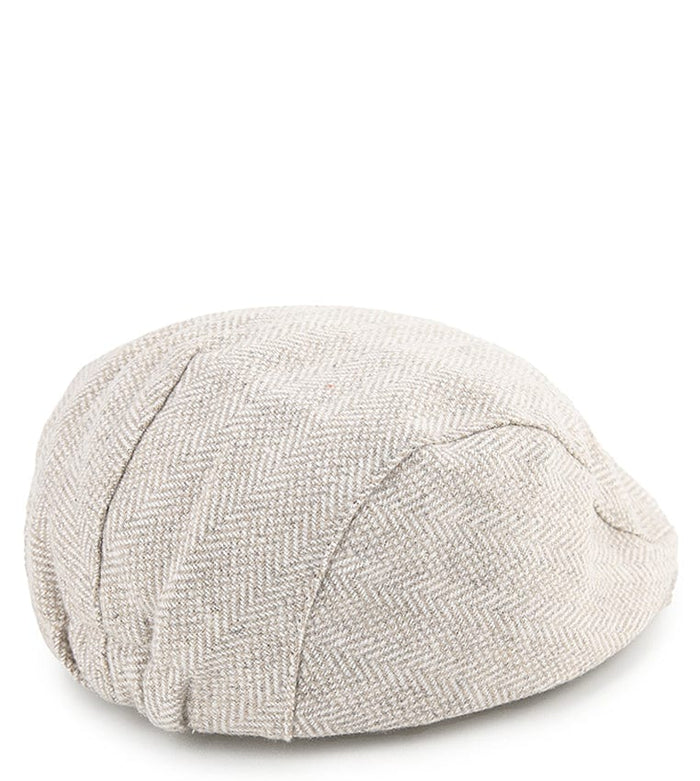 Herringbone Painter Hat - White