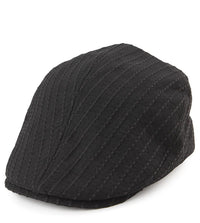 Stitched Flat Cap - Black