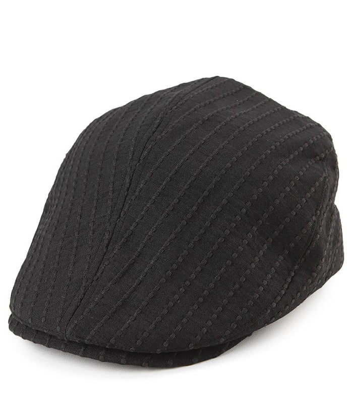 Stitched Flat Cap - Black