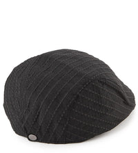 Stitched Flat Cap - Black