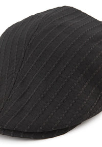Stitched Flat Cap - Black