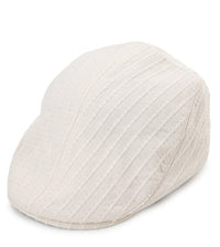 Stitched Flat Cap - White